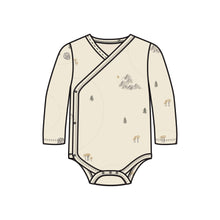 Load image into Gallery viewer, Kai Kimono Bodysuit: Hiking / Pine / 0-3M