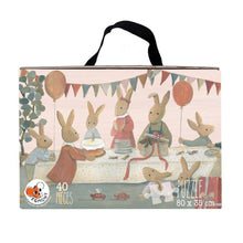 Load image into Gallery viewer, 40-piece Floor Puzzle: Rabbit Family