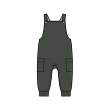 Load image into Gallery viewer, Layall Cargo Overalls: Pine / 6-12M