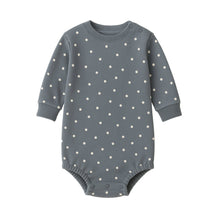 Load image into Gallery viewer, Jamie Fleece Bubble Romper: Fani Floral / Oat + Raspberry / 0-3M