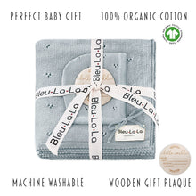 Load image into Gallery viewer, 100% Organic Cotton Luxury Organic Blanket + Bonnet Hat Set: Off-White
