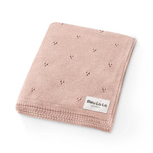 Load image into Gallery viewer, 100% Organic Cotton Pointelle Swaddle Receiving Baby Blanket: Ballet Slippers
