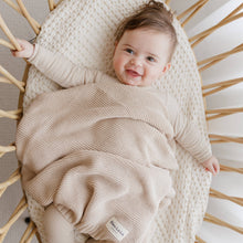 Load image into Gallery viewer, 100% Organic Luxury Cotton Swaddle Receiving Baby Blanket: Cream
