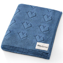 Load image into Gallery viewer, 100% Luxury Cotton Receiving Swaddle Baby Blanket - Heart: Sage
