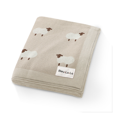Load image into Gallery viewer, 100% Luxury Cotton Swaddle Receiving Baby Blanket - Sheep: Grey
