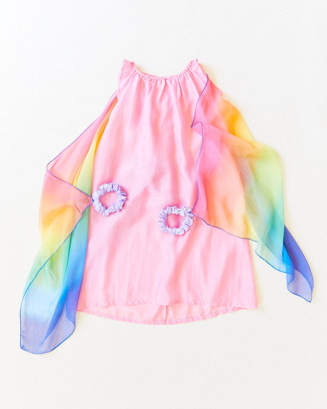 100% Silk Fairy Dress - Pink/Rainbow