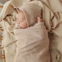Load image into Gallery viewer, 100% Organic Cotton Pointelle Swaddle Receiving Baby Blanket: Ballet Slippers
