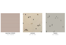 Load image into Gallery viewer, Lucas Raglan Henley Bodysuit: Trees / Stone + Graphite / 6-12M
