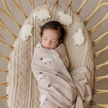 Load image into Gallery viewer, 100% Luxury Cotton Swaddle Receiving Baby Blanket - Sheep: Grey
