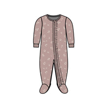 Load image into Gallery viewer, Neve Ruffle Zipper Sleeper: Ophelia Floral / Mauve / 0-3M
