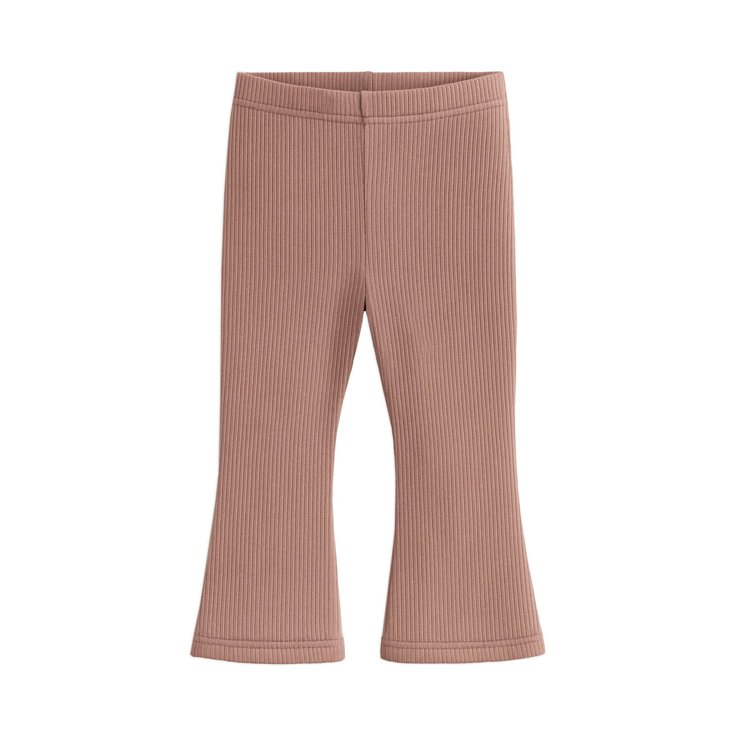 Nell Ribbed Flare Leggings: Mauve / 4T