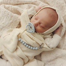 Load image into Gallery viewer, 100% Organic Cotton Luxury Organic Blanket + Bonnet Hat Set: Gray
