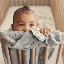 Load image into Gallery viewer, 100% Luxury Cotton Receiving Swaddle Baby Blanket - Heart: Cream
