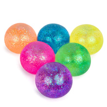 Load image into Gallery viewer, Galaxy Gummy Globs Squishy Ball (12pcs/case): Chunky Glitter
