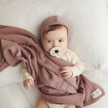 Load image into Gallery viewer, 100% Organic Cotton Pointelle Swaddle Receiving Baby Blanket: Ballet Slippers
