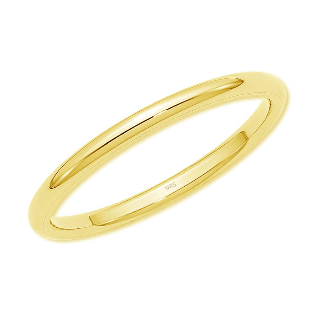 14K Gold-Plated Gold Band Baby Ring - 2mm Band: 5