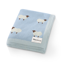 Load image into Gallery viewer, 100% Luxury Cotton Swaddle Receiving Baby Blanket - Sheep: Grey
