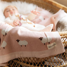 Load image into Gallery viewer, 100% Luxury Cotton Swaddle Receiving Baby Blanket - Sheep: Grey
