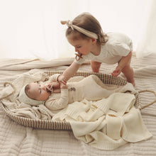 Load image into Gallery viewer, 100% Organic Luxury Cotton Swaddle Receiving Baby Blanket: Cream
