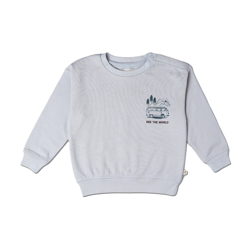 Organic Fleece Sweatshirt - Travel: 3Y
