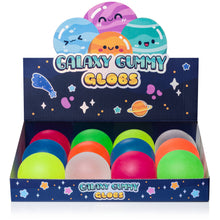 Load image into Gallery viewer, Galaxy Gummy Globs Squishy Ball (12pcs/case): Chunky Glitter
