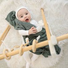 Load image into Gallery viewer, 100% Luxury Cotton Receiving Swaddle Baby Blanket - Heart: Cream
