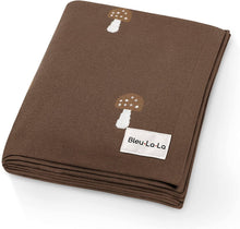 Load image into Gallery viewer, 100% Luxury Cotton Swaddle Receiving Baby Blanket - Mushroom: Camel
