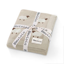 Load image into Gallery viewer, 100% Luxury Cotton Swaddle Receiving Baby Blanket - Sheep: Grey
