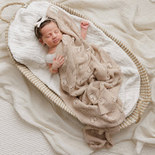 Load image into Gallery viewer, 100% Luxury Cotton Receiving Swaddle Baby Blanket - Heart: Cream
