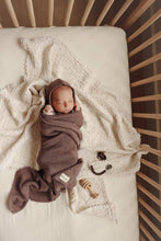 Load image into Gallery viewer, 100% Organic Cotton Luxury Organic Blanket + Bonnet Hat Set: Off-White
