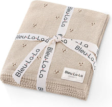 Load image into Gallery viewer, 100% Organic Cotton Pointelle Swaddle Receiving Baby Blanket: Ballet Slippers
