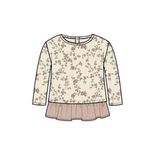 Load image into Gallery viewer, Lily Long Sleeve Ruffle Hem Top: Agnes Floral / Mauve / 2T
