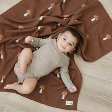 Load image into Gallery viewer, 100% Luxury Cotton Swaddle Receiving Baby Blanket - Mushroom: Camel
