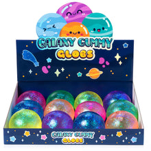 Load image into Gallery viewer, Galaxy Gummy Globs Squishy Ball (12pcs/case): Chunky Glitter
